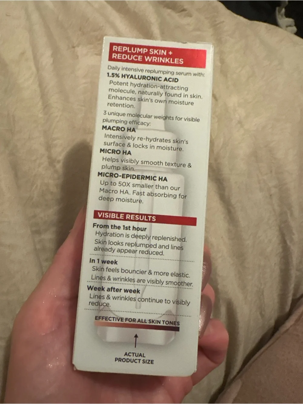 L'Oreal Revitalift Derm Intensives Plumping Serum - Red, Silver, White